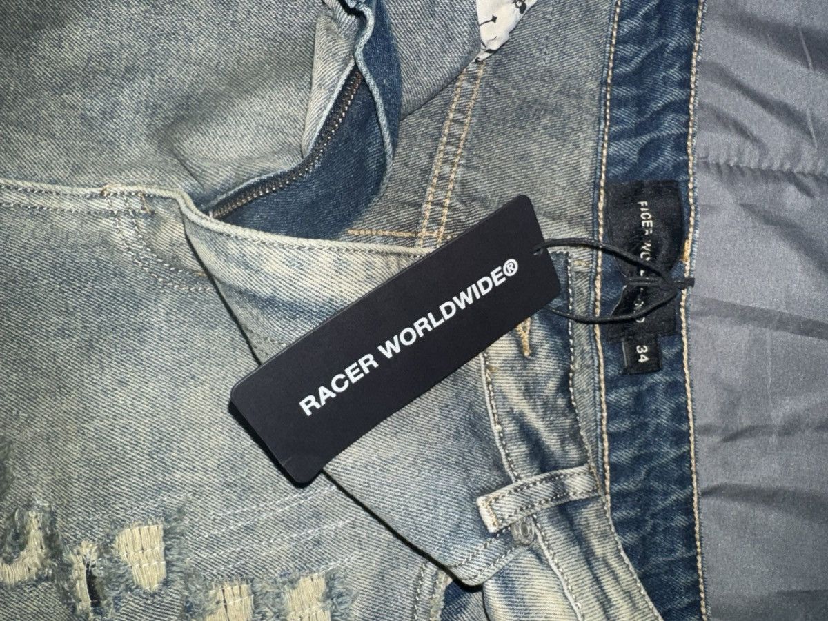 Racer Worldwide Racer Worldwide blue distressed denim jeans Size US 34 / EU 50 - 4 Thumbnail