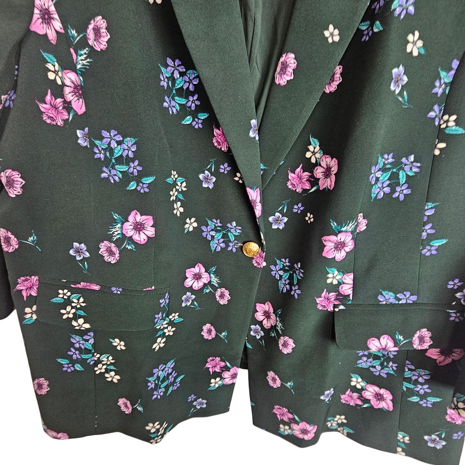 Laneus Lane Bryant Womens Floral The Bryant Blazer Plus Size 26 Size 4XL / US 24-26 - 3 Thumbnail