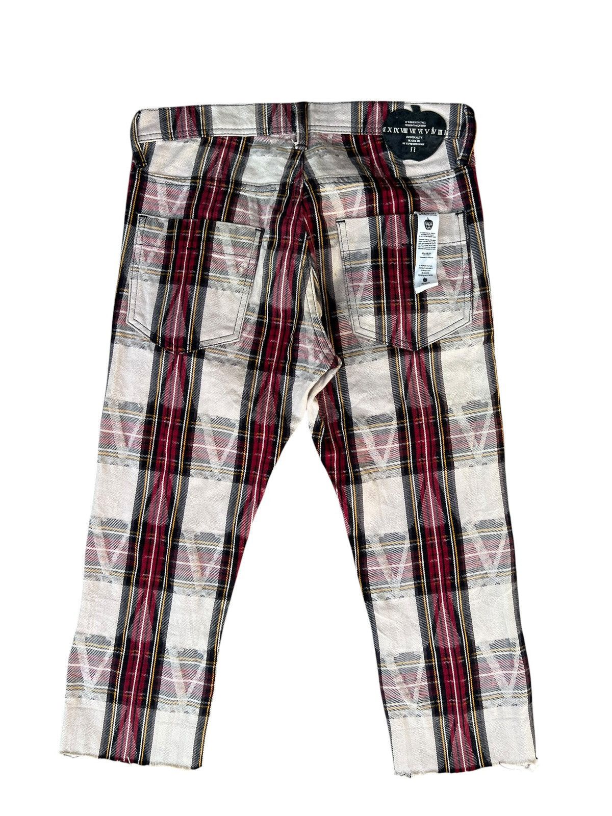 SHAREEF Shareef 2007 Japan Check Raw Edge Cropped Pant Size US 29 - 14 Thumbnail