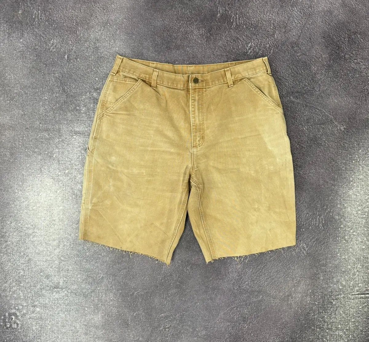 Carhartt × Vintage Vintage Carhartt Faded Hype Denim Baggy Shorts Jorts Size US 38 / EU 54 - 2 Thumbnail