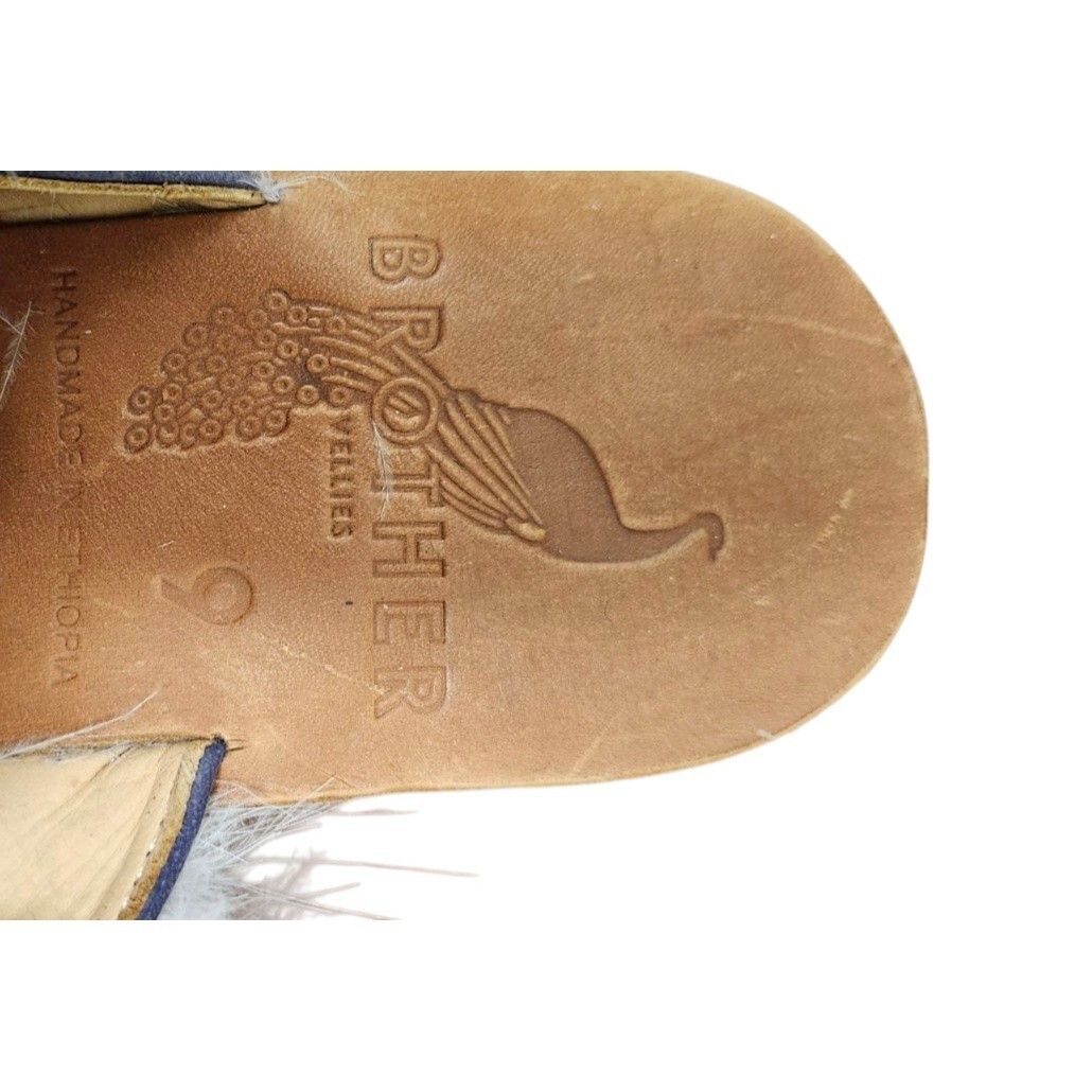 Brother Vellies Brother Vellies Marabou Lamu Sandal Lavender Size 9 Size US 9 / IT 39 - 6 Thumbnail