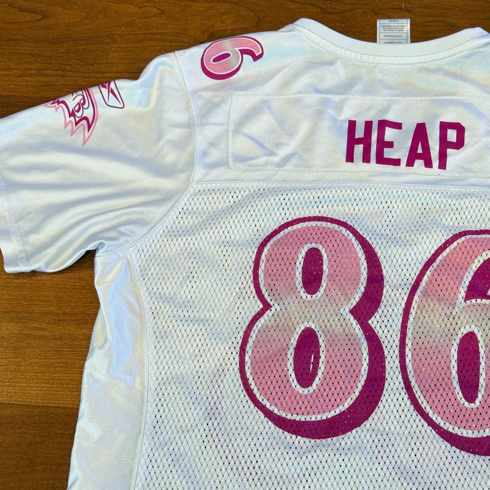 Reebok Todd Heap Baltimore Ravens Reebok Pink Jersey - Size L Size L / US 10 / IT 46 - 5 Thumbnail