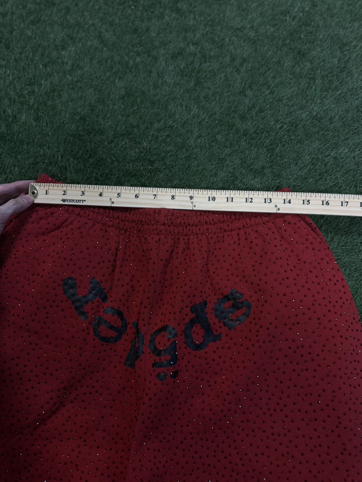 Sp5der Sp5der Worldwide VVS Red Stone Crystal Sweatpants XL (NEW) Size US 34 / EU 50 - 11 Thumbnail