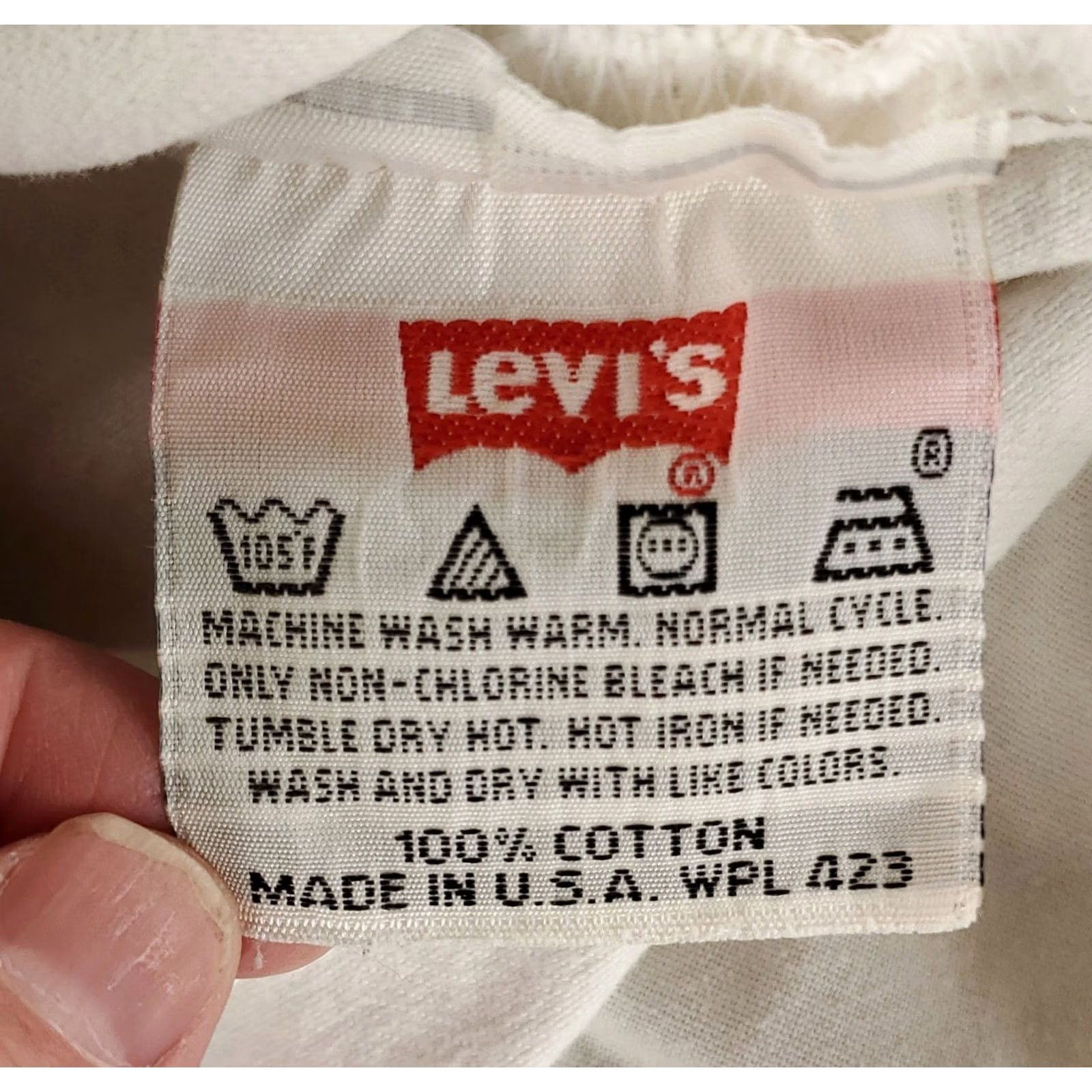 Levi's VINTAGE Levi's 501 Jeans Mens White 34 Regular 30 Inseam Straight 90s Size US 34 / EU 50 - 6 Thumbnail