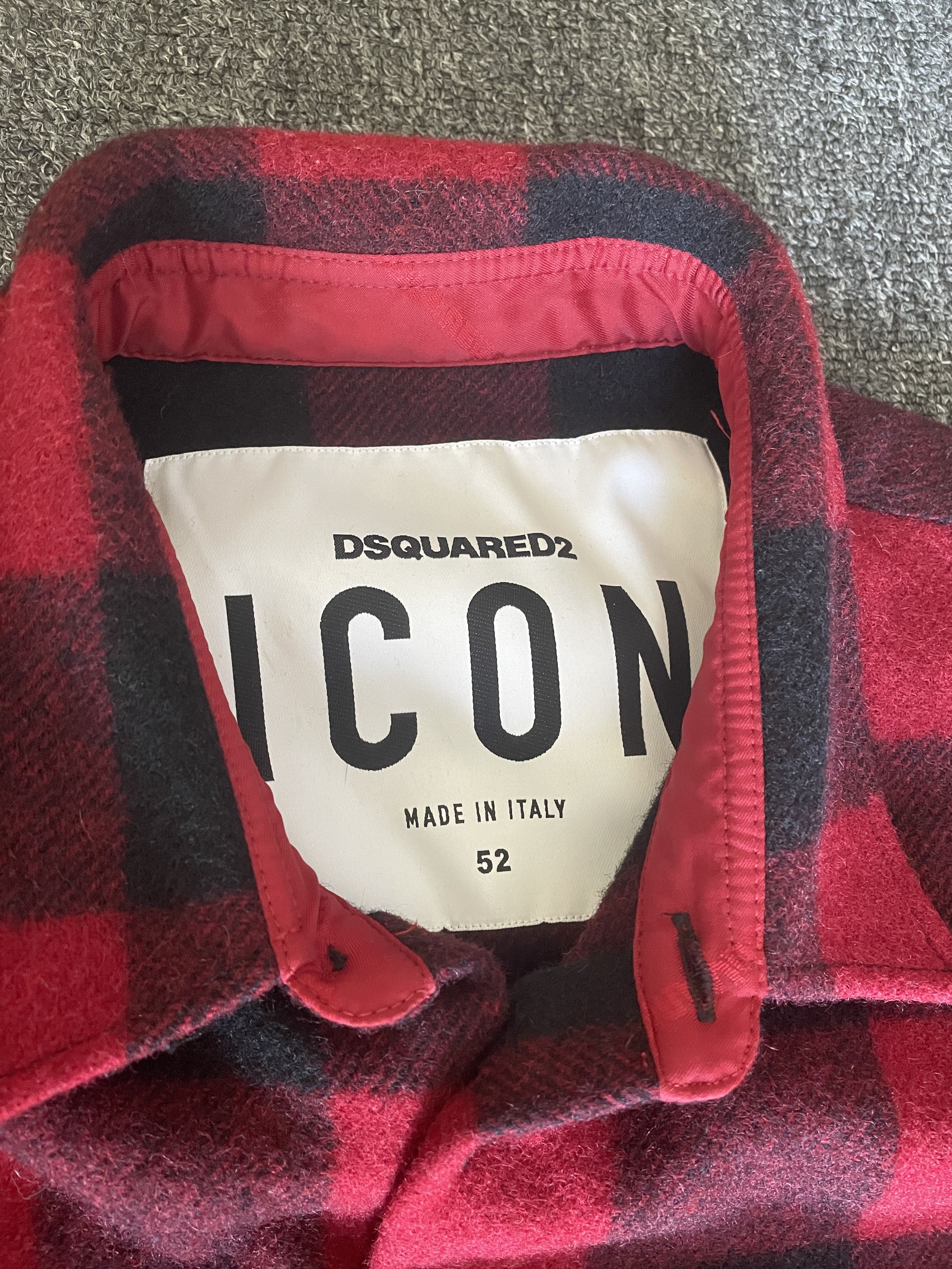Dsquared2 Dsquared2 men's wool plaid thick shirts size 52/L Size US L / EU 52-54 / 3 - 5 Thumbnail