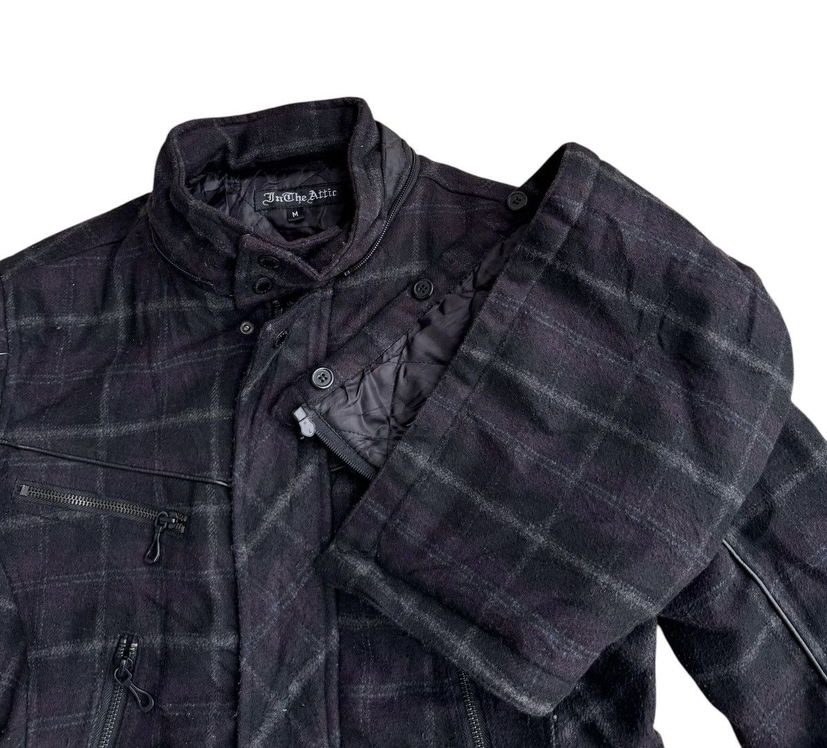In The Attic 🔥 Japanese Brand In The Attic Black Plaid Jacket Size US S / EU 44-46 / 1 - 15 Thumbnail