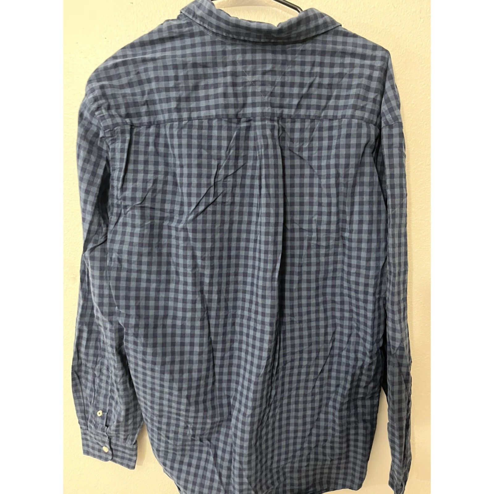 Tommy Hilfiger TOMMY HILFIGER Blue Check Slim Fit Button-Up Shirt Long Sleeve XL Mens Size US XL / EU 56 / 4 - 2 Thumbnail