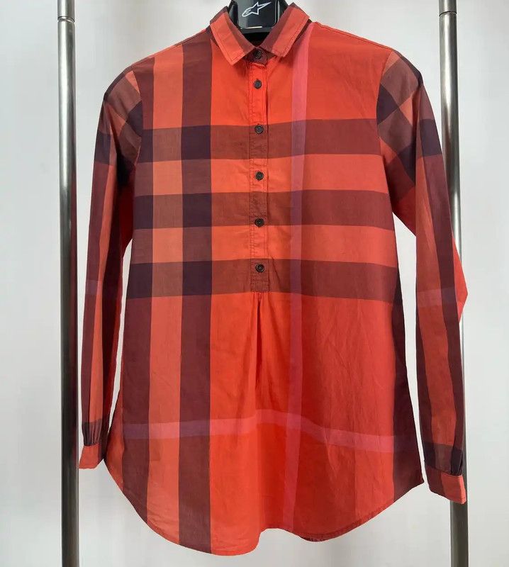 Burberry Burberry Red Cotton Women's Shirt Size XS / US 0-2 / IT 36-38 - 1 Thumbnail