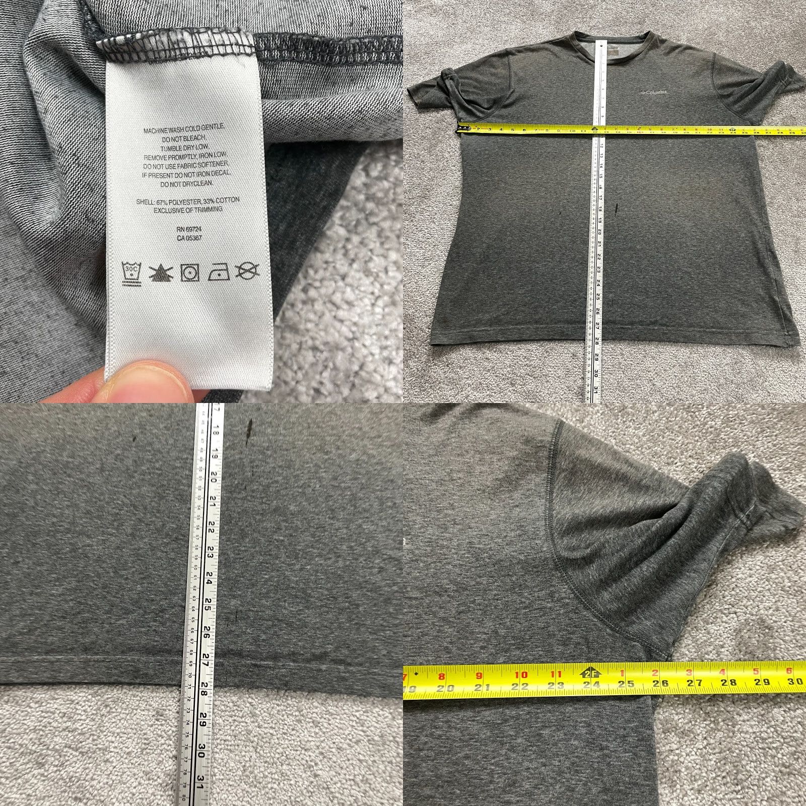 Vintage Columbia Omni Wick T-Shirt Mens 2XL Gray Crew Neck Short Sleeve Soft Active Tee Size US XXL / EU 58 / 5 - 8 Thumbnail