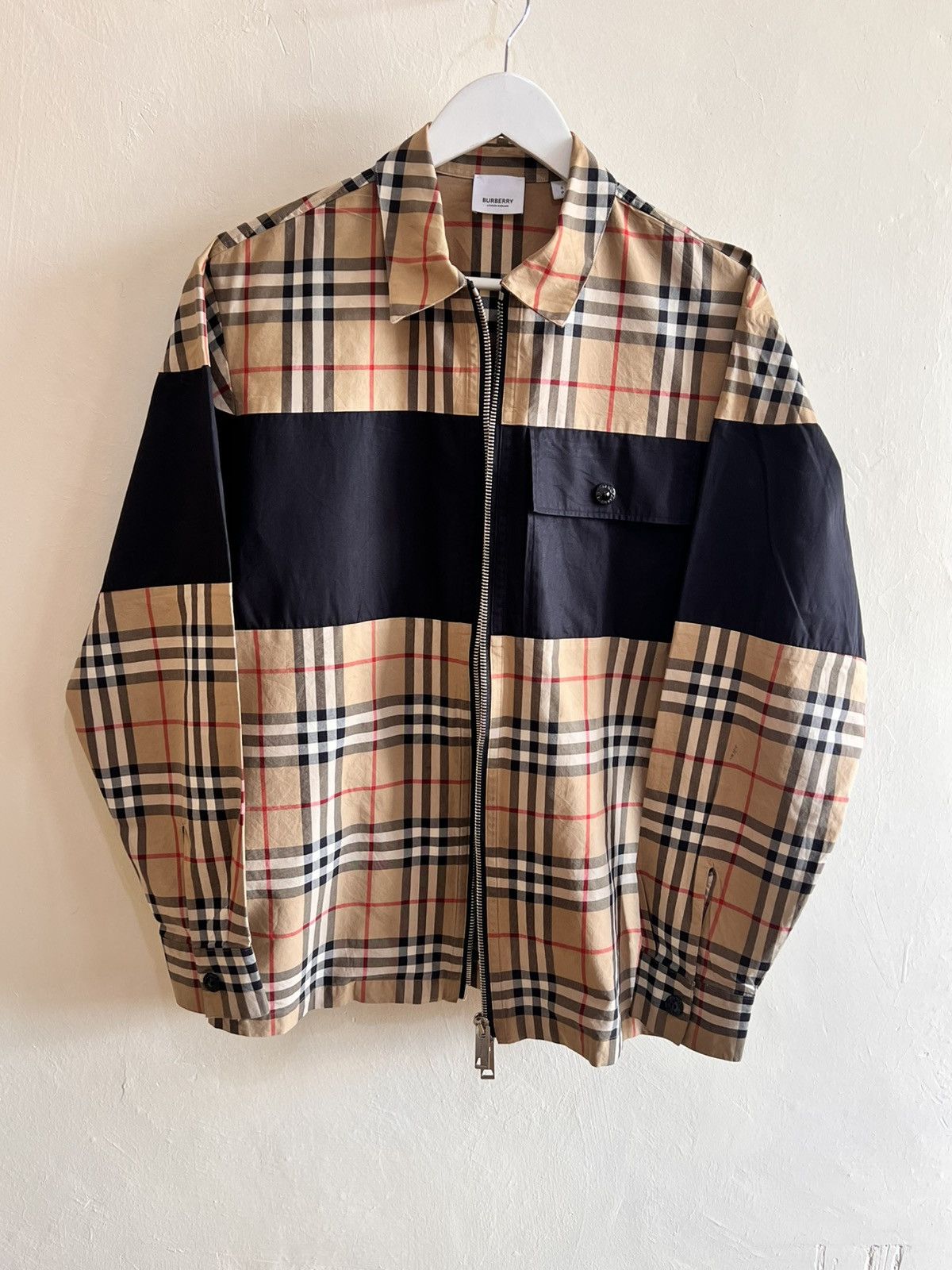 Burberry BURBERRY COLOR BLOCK PLAID ZIP JACKET Size US L / EU 52-54 / 3 - 2 Thumbnail