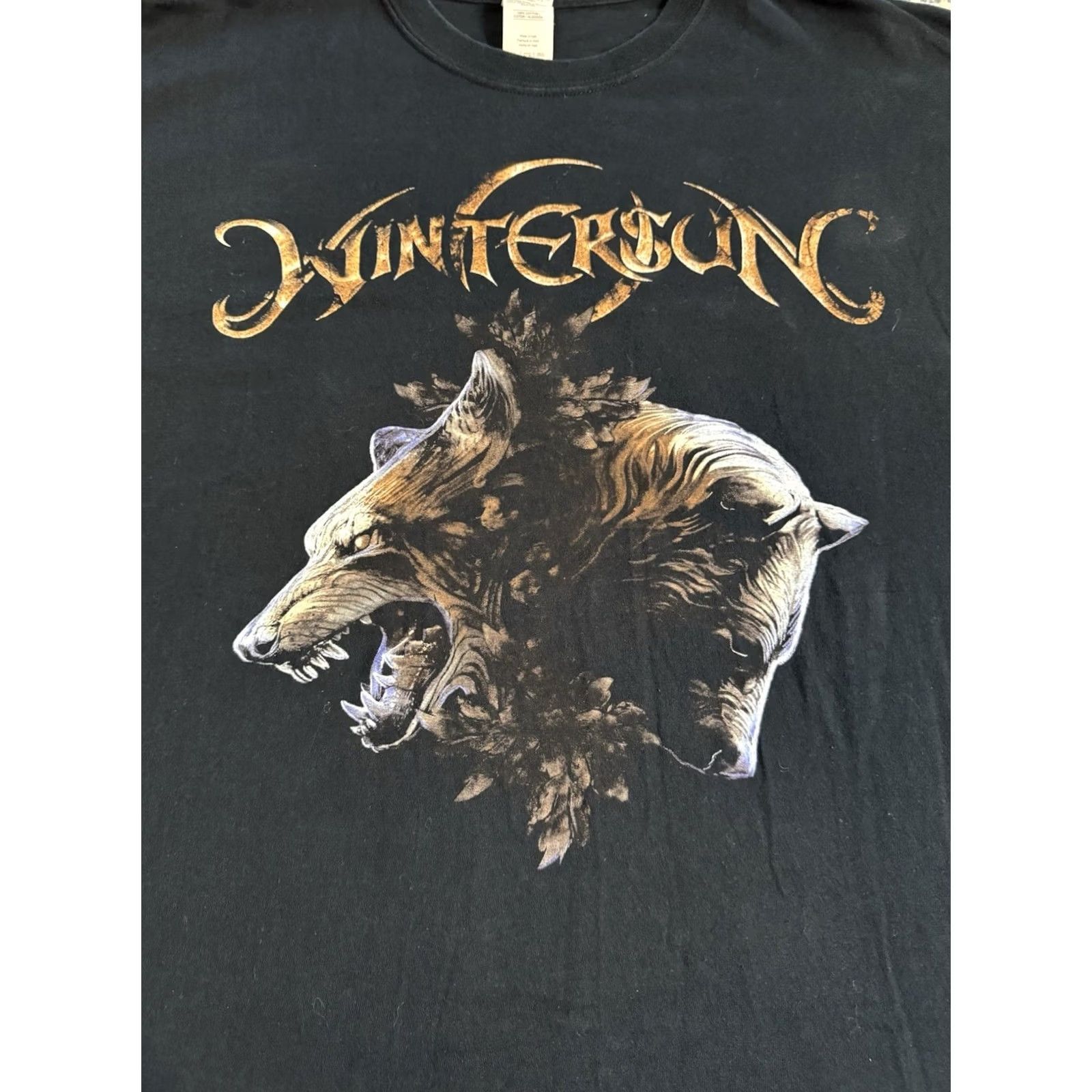 Gildan VINTAGE Wintersun Band Concert T Shirt 2XL Black Symphonic Death Metal Animals 2000s Men Size US XXL / EU 58 / 5 - 2 Thumbnail