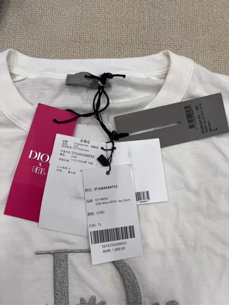 Dior Dior Logo Embroidery Casual Long Sleeve TShirt-2506 Size US L / EU 52-54 / 3 - 3 Thumbnail