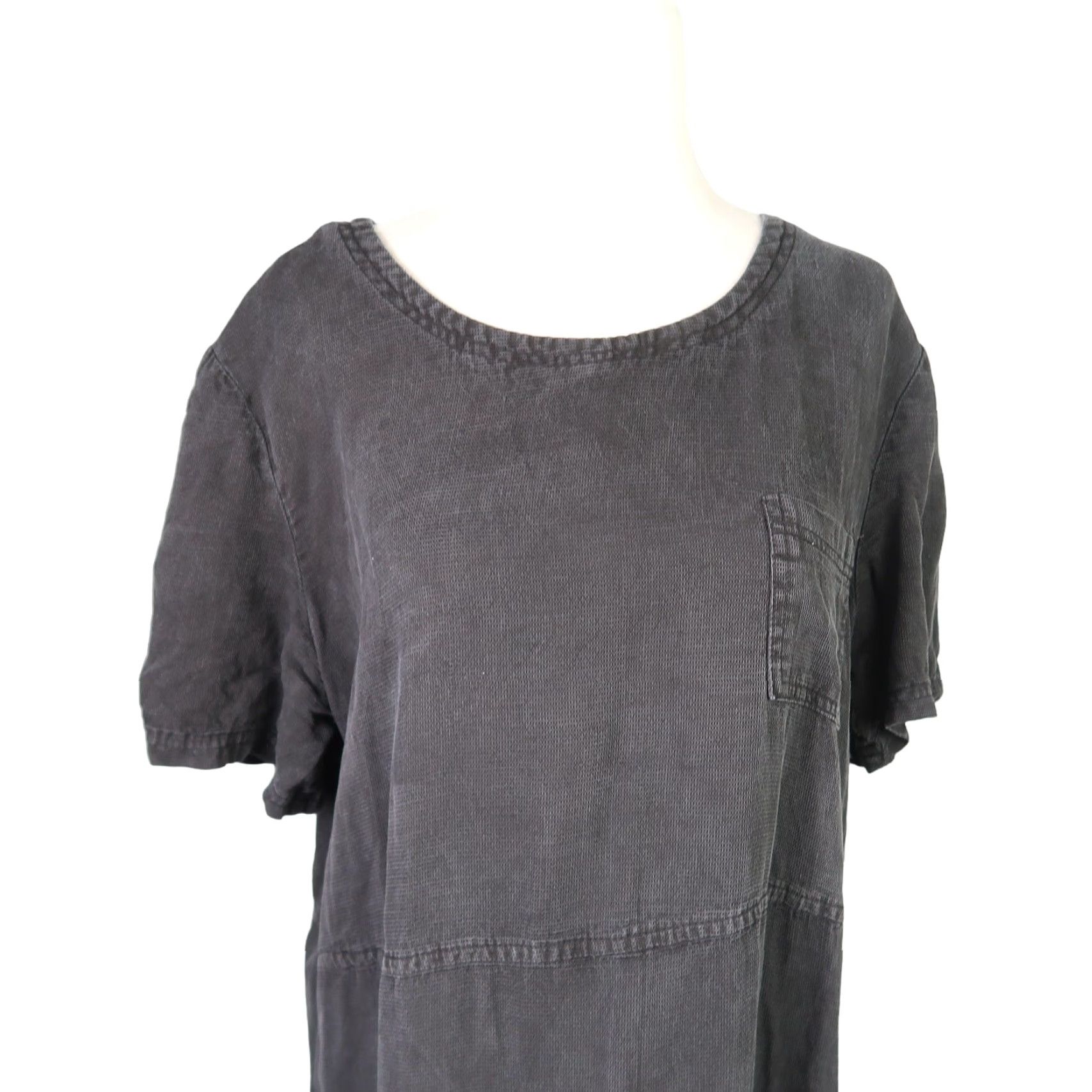 Vintage VINTAGE Positive Attitude black t-shirt maxi dress XS L Short Sleeve Women Size L / US 10 / IT 46 - 2 Thumbnail