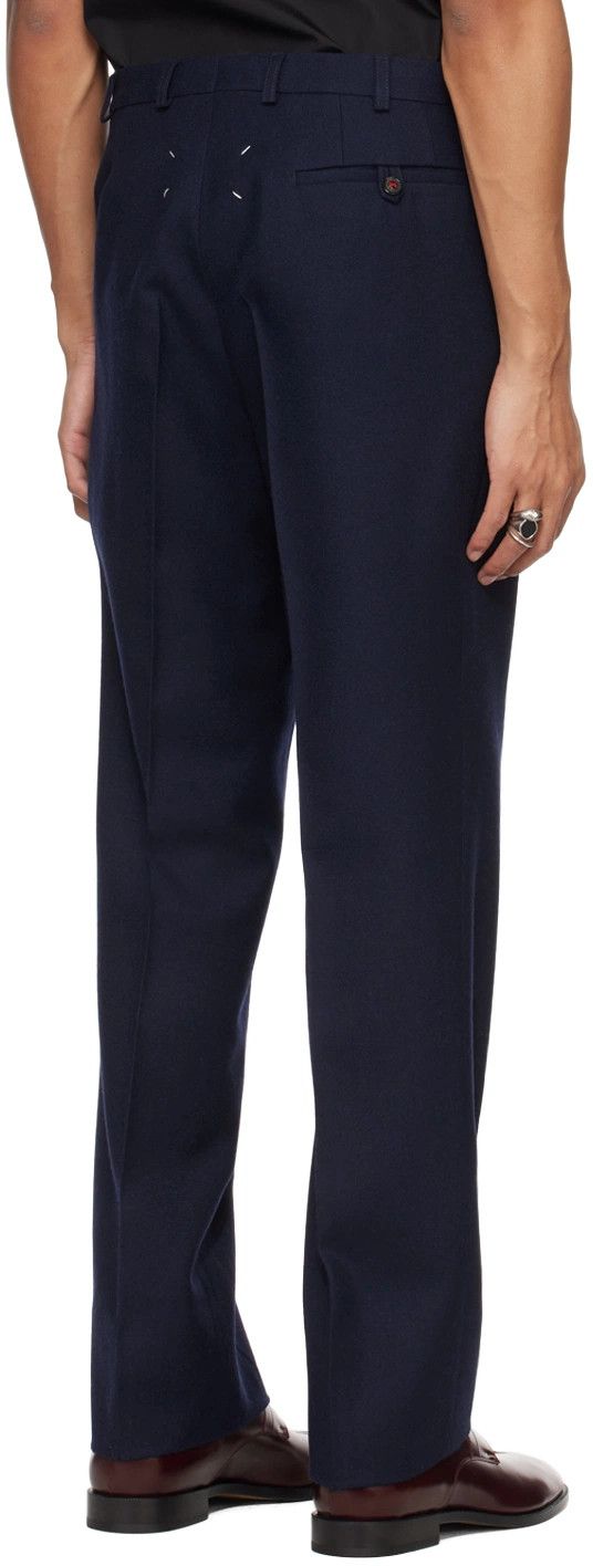 Maison Margiela o1loc1c1125 Pleated Pant in Navy Blue Size US 34 / EU 50 - 3 Thumbnail