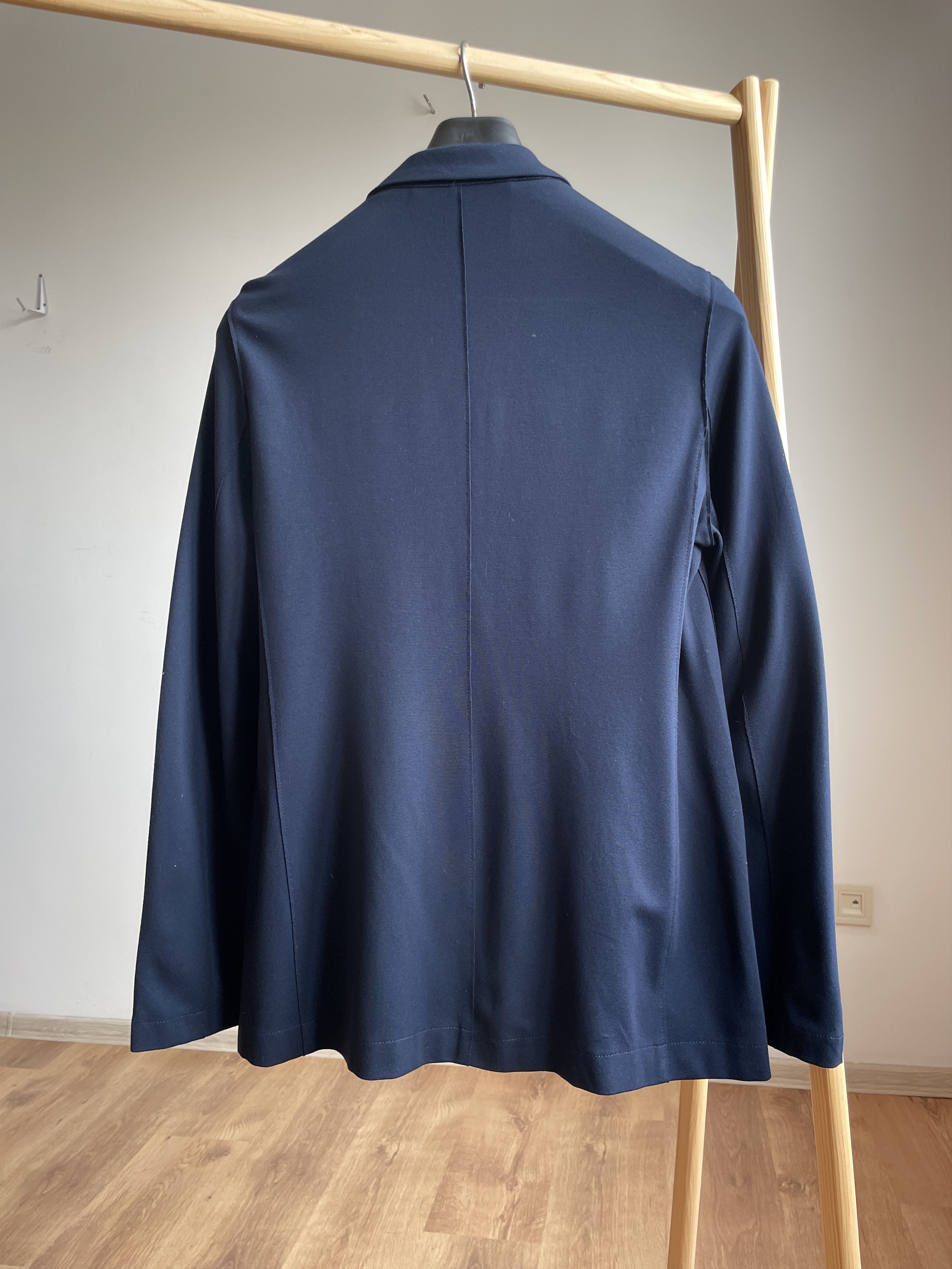 Harris Wharf London Harris Wharf London Womens Jersey Knit Viscose Blend Blazer Size M / US 6-8 / IT 42-44 - 2 Thumbnail