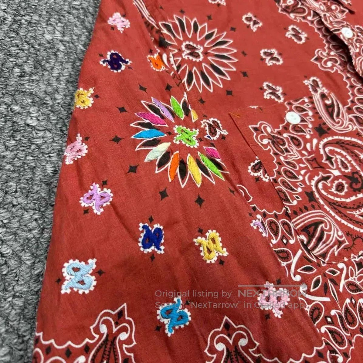 Mexican Threads OAXACA Japanese Paisley Hand. Size US M / EU 48-50 / 2 - 4 Thumbnail