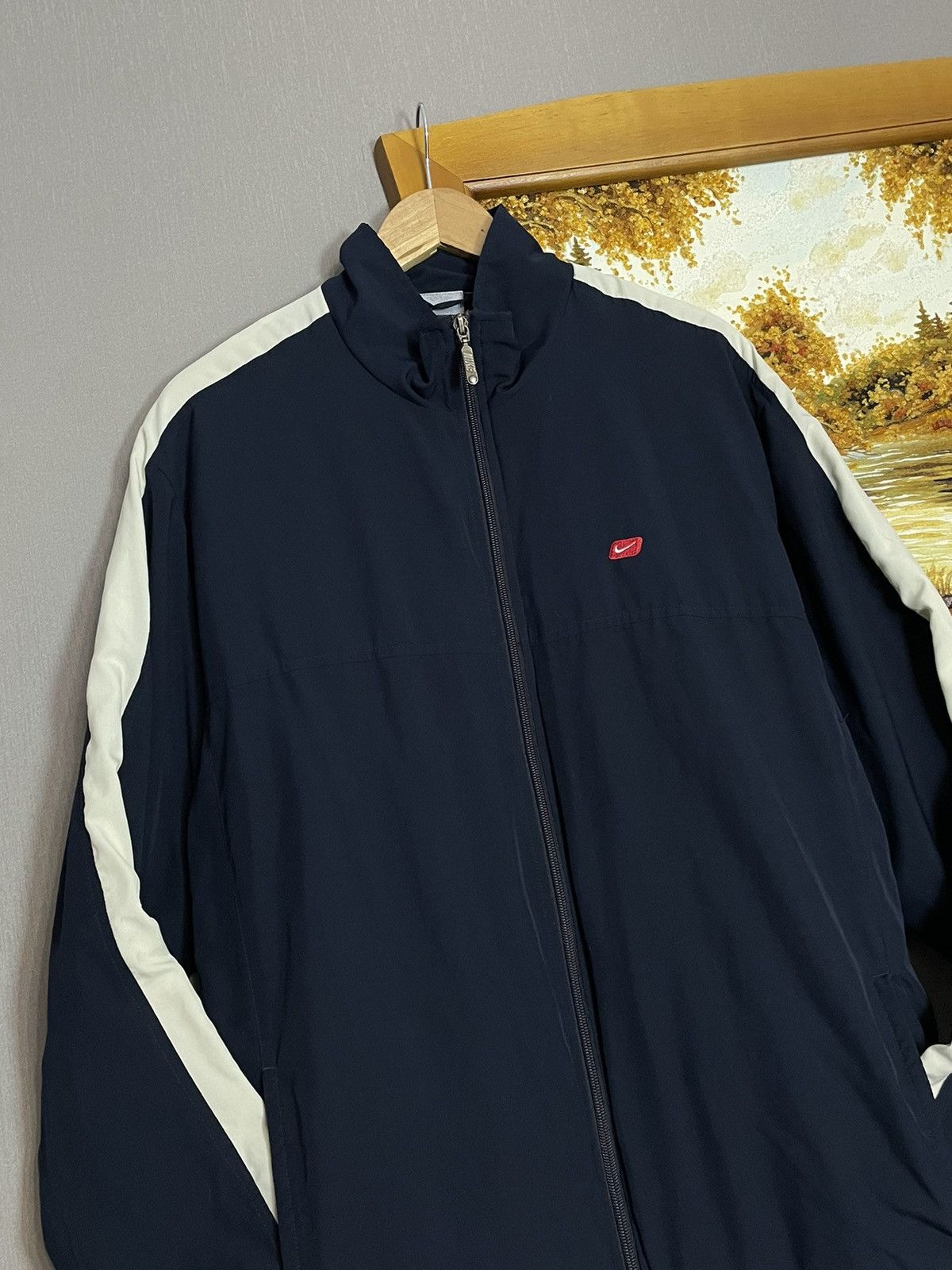 Nike × Vintage Vintage 90s Nike Blue Track Jacket Court Challenger Size US L / EU 52-54 / 3 - 7 Thumbnail