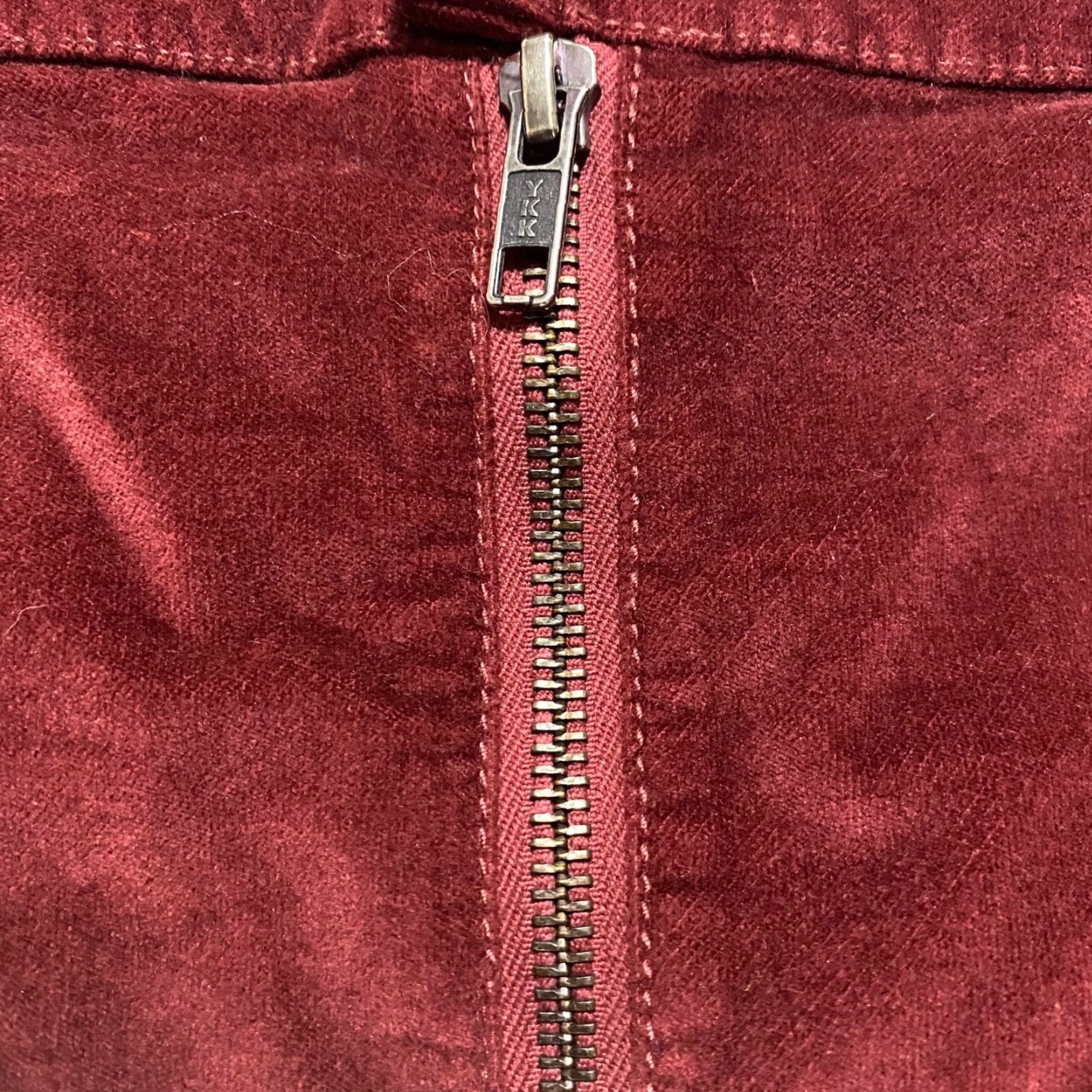 Madewell Madewell Skirt Womens 31 Burgundy Red Velvet Mini Stretch Pockets Zip Front Casual Party/Cocktail Travel Womens Size 24" / US 00 / IT 34 - 7 Thumbnail