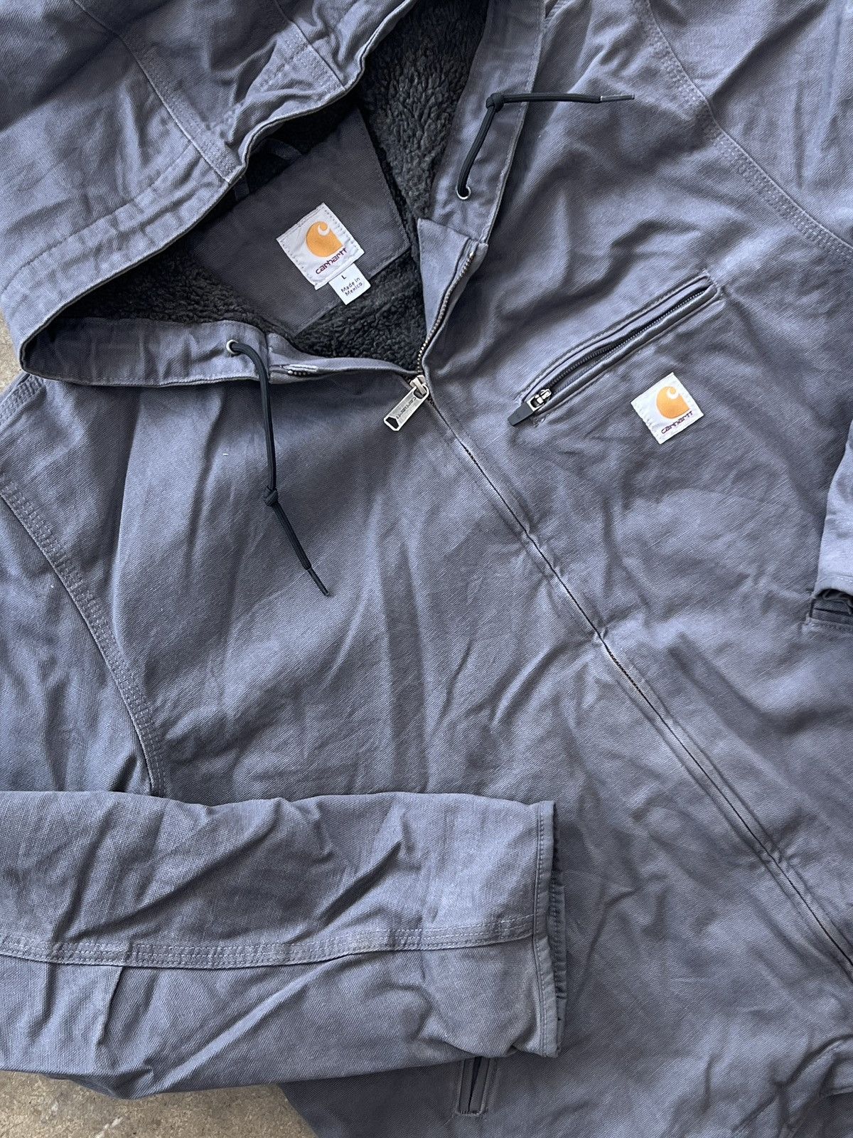 Carhartt 90s Carhartt Sherpa Lined Hamilton Work Jacket Large Size US L / EU 52-54 / 3 - 1 Thumbnail