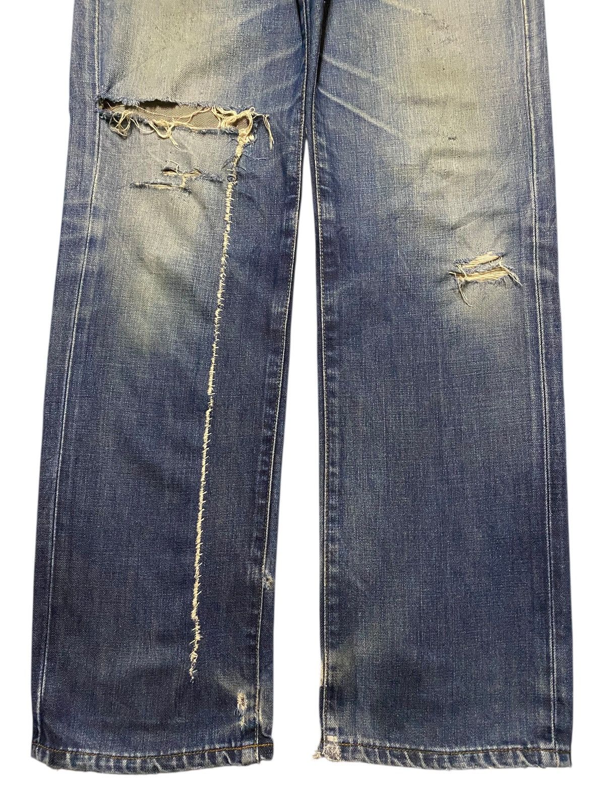 Edwin Vintage Japanese Edwin 503 Distressed Mud Wash Loose Jeans Size US 30 / EU 46 - 5 Thumbnail
