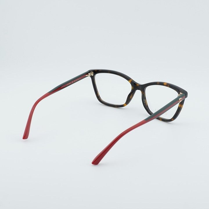 Gucci Gucci GG1989O 002 Square Eyeglasses - Havana 56mm Size ONE SIZE - 4 Thumbnail