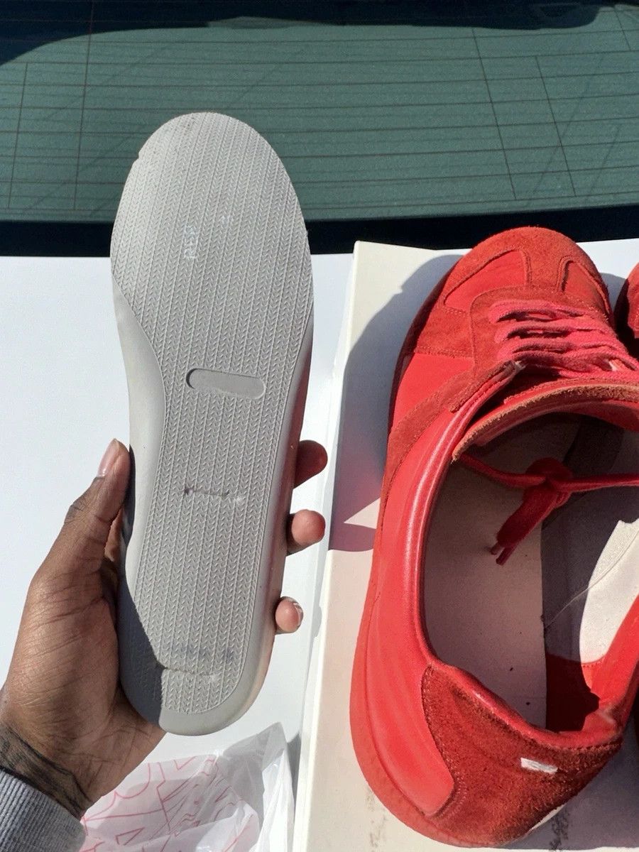 Maison Margiela Maison Margiela GAT Replica Red 12 45 Leather Low Tops Size US 12 / EU 45 - 7 Thumbnail