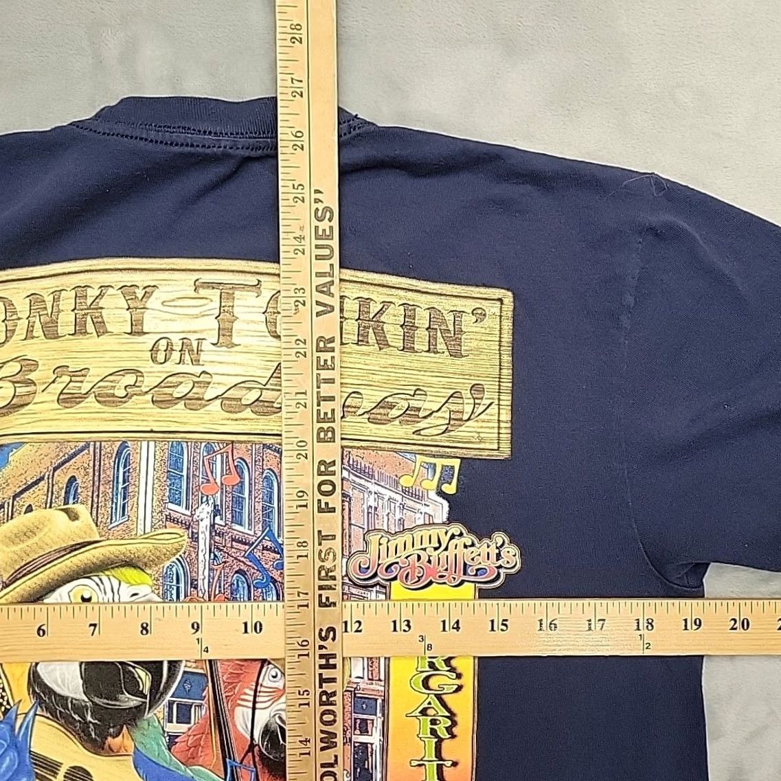 Vintage Margaritaville Shirt Mens M Blue Jimmy Buffett Konky Tonkin' Broadway Nashville T-Shirt Crew Neck Short Sleeve Graphic Print Cotton Jersey Men M Blue Size US M / EU 48-50 / 2 - 6 Thumbnail