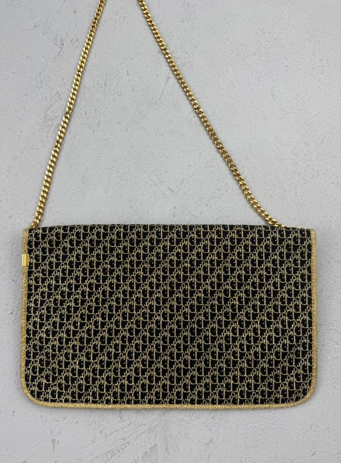 Dior Christian Dior Vintage Shoulder Bag – Monogram Gold & Black Size ONE SIZE - 9 Thumbnail