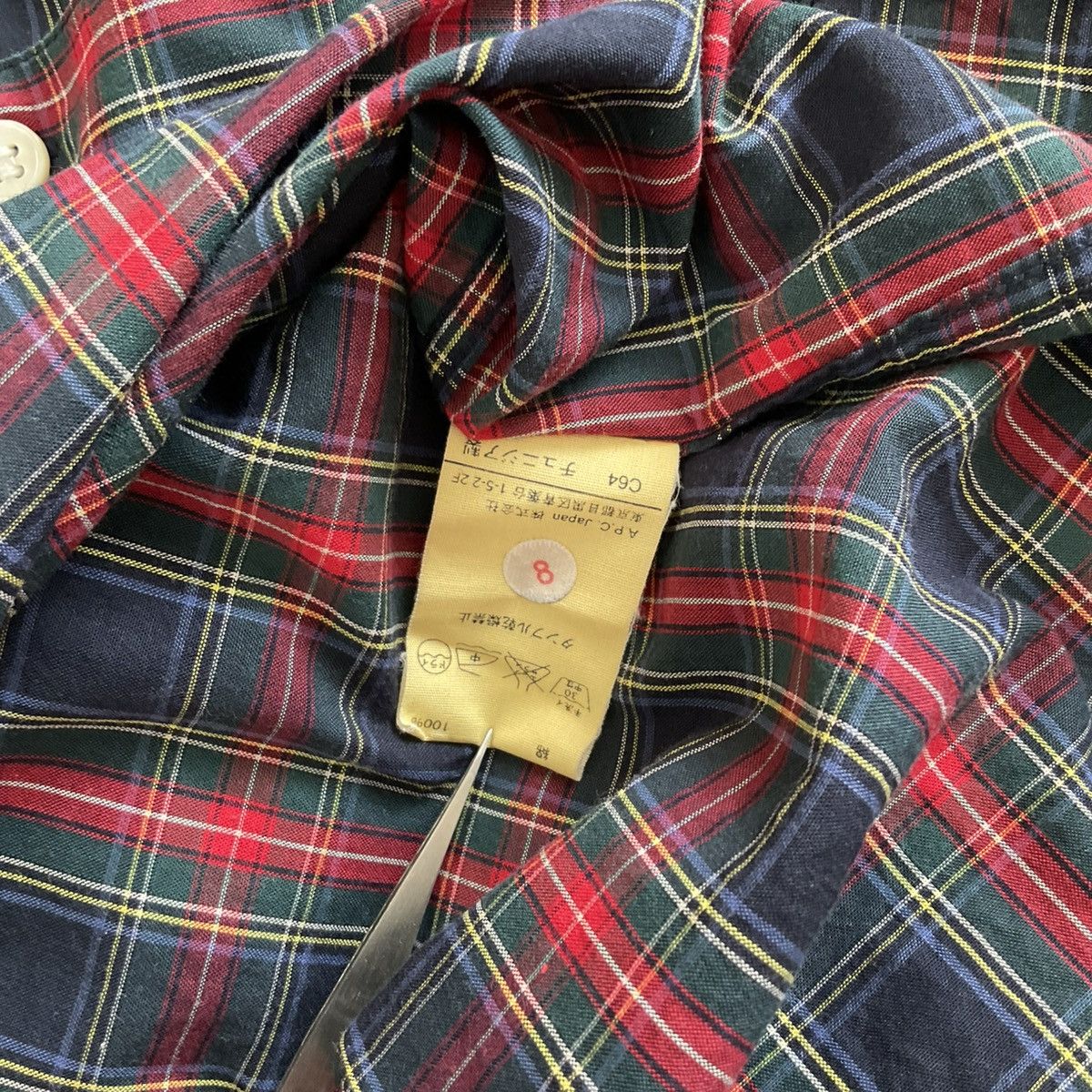 A.P.C. A.P.C. Plaid Shirt - Size L Size US L / EU 52-54 / 3 - 5 Thumbnail
