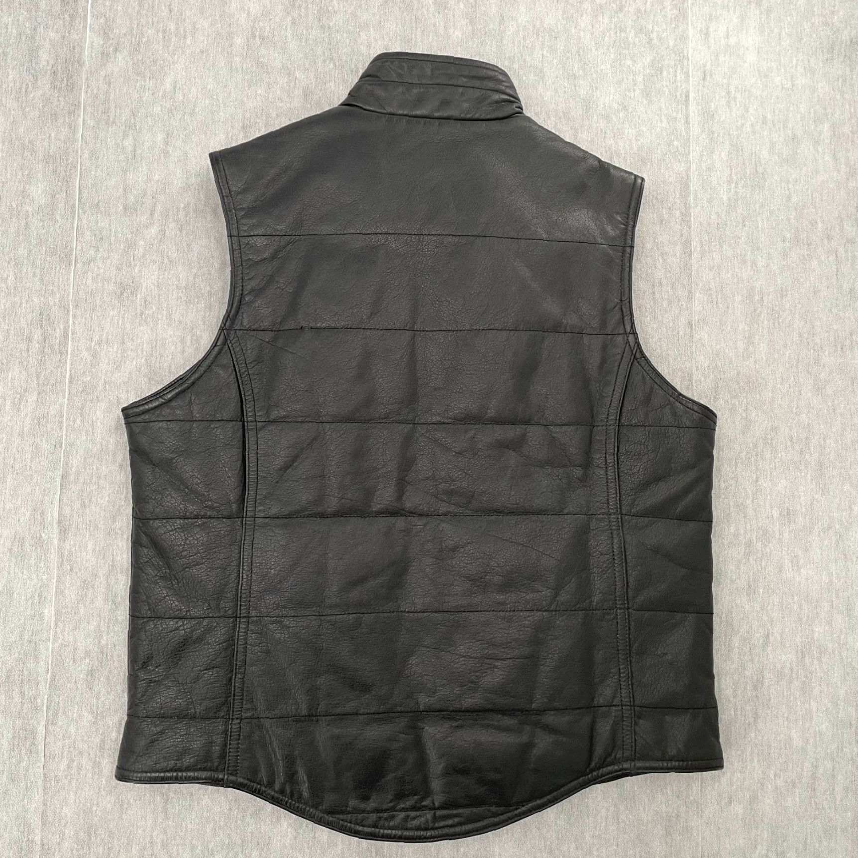 Gap VINTAGE Gap Leather Vest Womens XS Black Solid 90s Sleeveless Short Zip Pockets Ladies Size XS / US 0-2 / IT 36-38 - 2 Thumbnail
