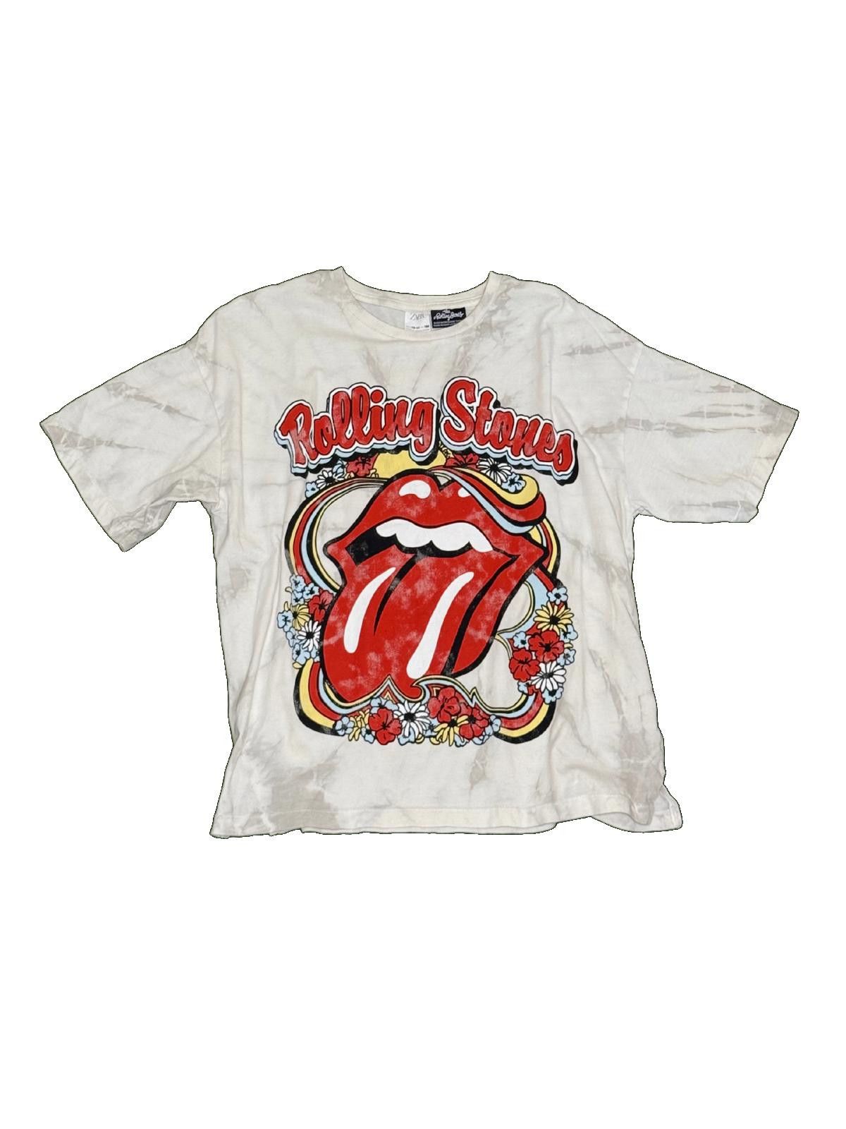 Zara Ladies Rolling Stones T-Shirt Size M / US 6-8 / IT 42-44 - 1 Thumbnail