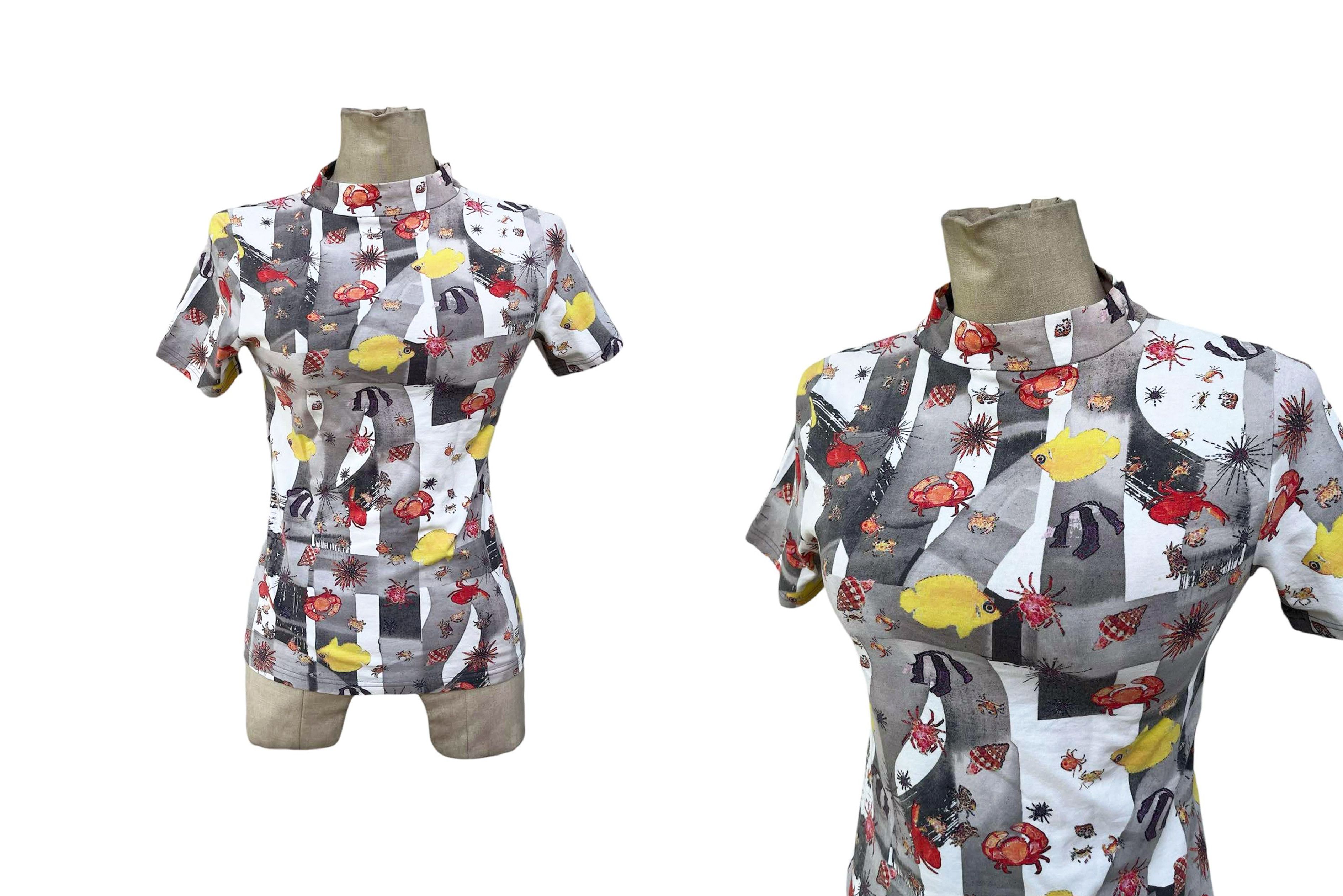 Hiroko Koshino Homme Seapunk Hiroko Koshino TRUNK tshirt, Aquatic animals Print Size S / US 4 / IT 40 - 7 Thumbnail