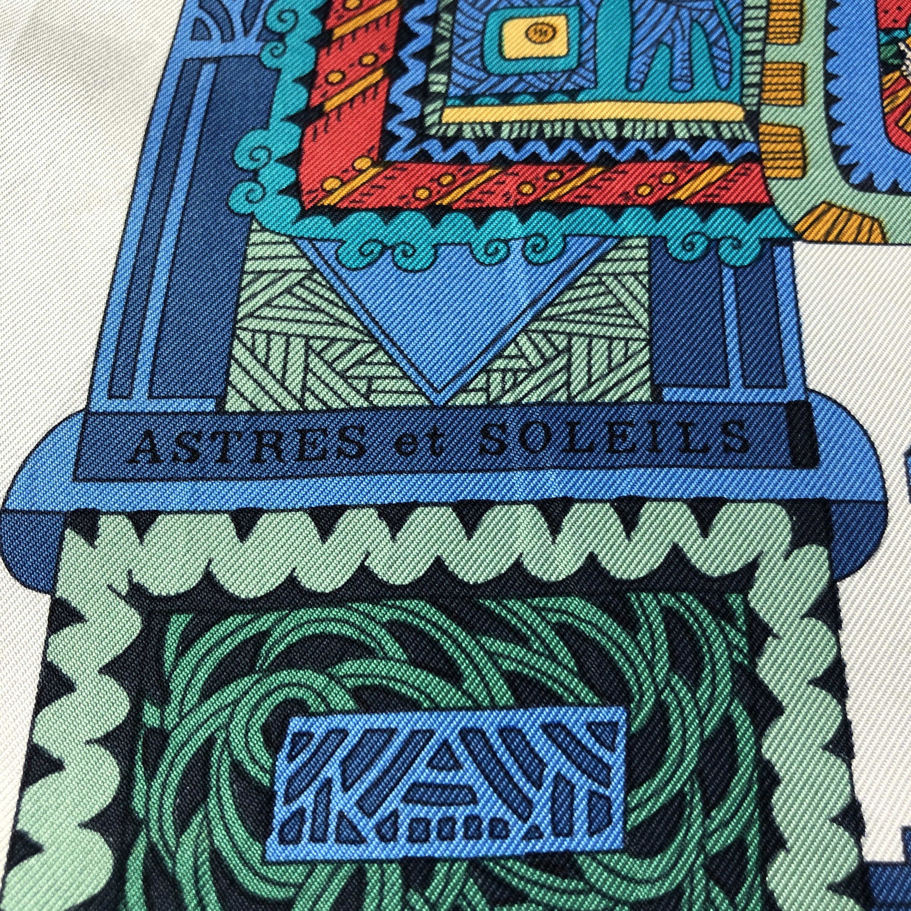 Hermes Hermes Astres et Soleils BY ANNIE FAIVRE Silk Scarf M1134 Size ONE SIZE - 5 Thumbnail