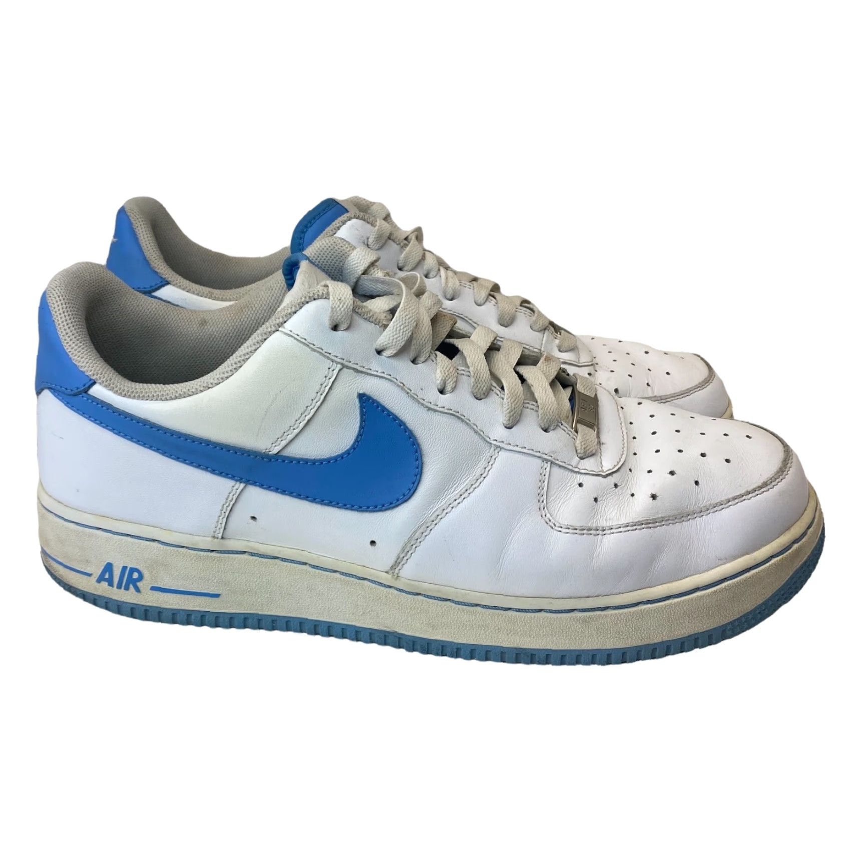 Nike VINTAGE NIKE AIR FORCE 1 SHOE UNC TAR HEEL UNIVERSITY BLUE WHITE MENS SZ 12 Size US 12 / EU 45 - 5 Thumbnail