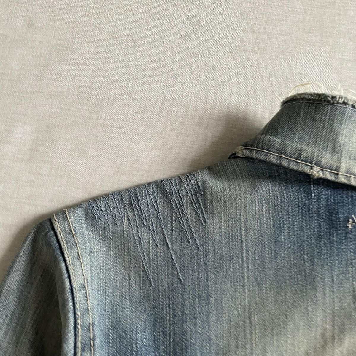 Attachment Attachment Stone Washed Distressed Denim Jacket Size US M / EU 48-50 / 2 - 7 Thumbnail