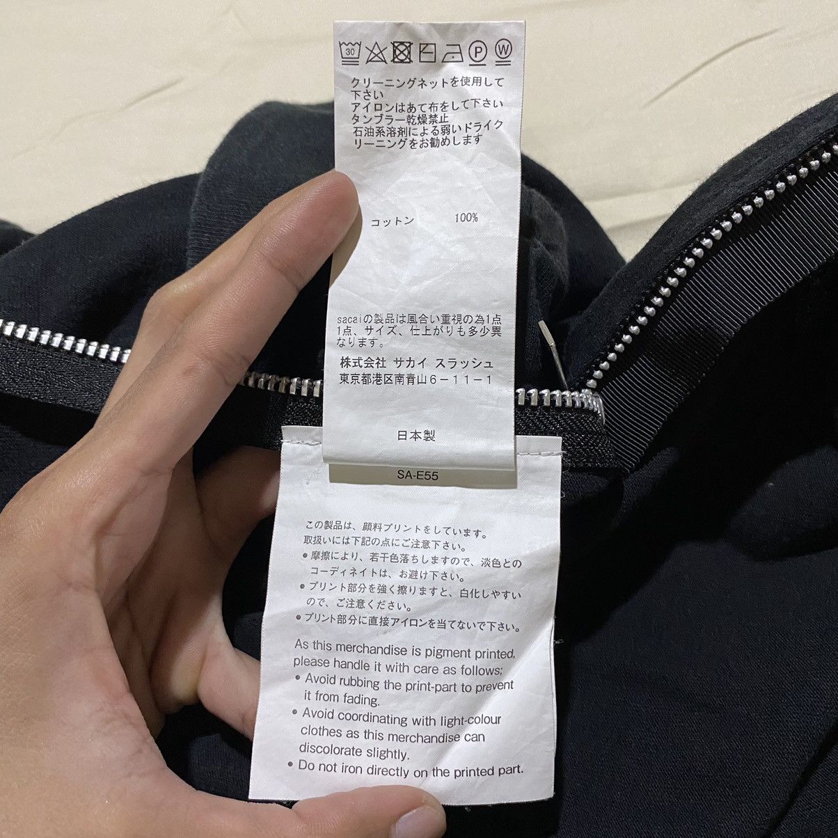 Sacai 2018SS sacai BEWARE Side Zip T-Shirts Size M / US 6-8 / IT 42-44 - 7 Thumbnail