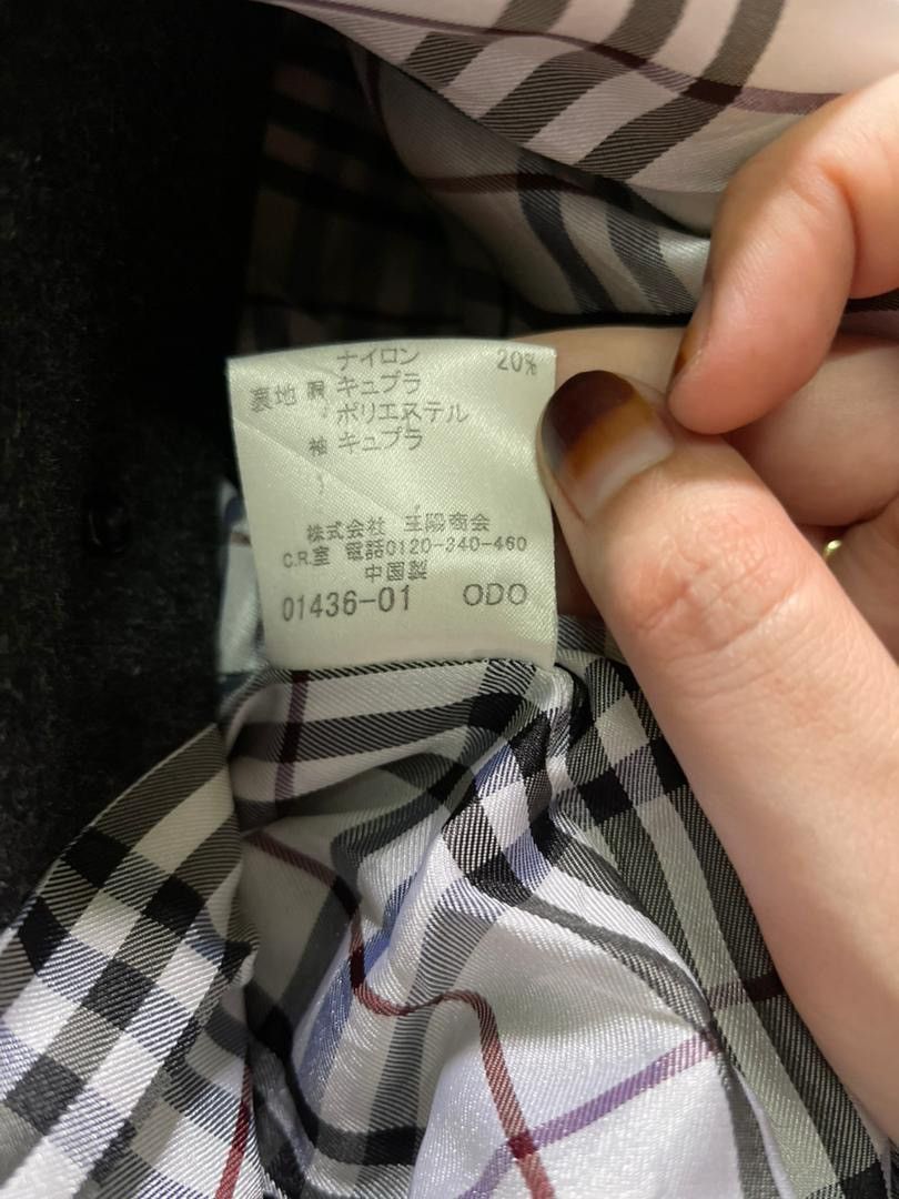 Burberry Burberry Black Label Wool PeaCoat Charcoal Nova Check Lining Size US M / EU 48-50 / 2 - 5 Thumbnail