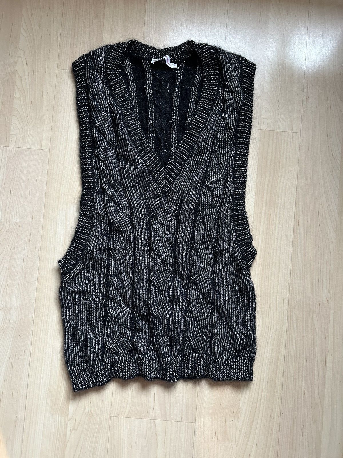 image of Walter Van Beirendonck Glow In The Dark Sleeveless Runway Knit in Grey, Men's (Size Medium)