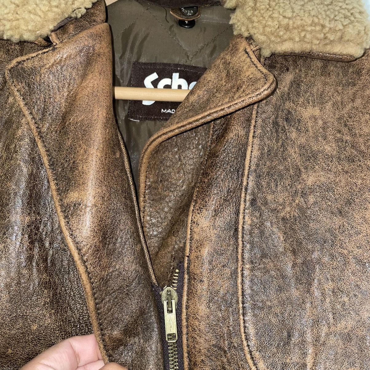 Schott Schott Brown Leather Jacket With Sherpa Collar Size S / US 4 / IT 40 - 4 Thumbnail