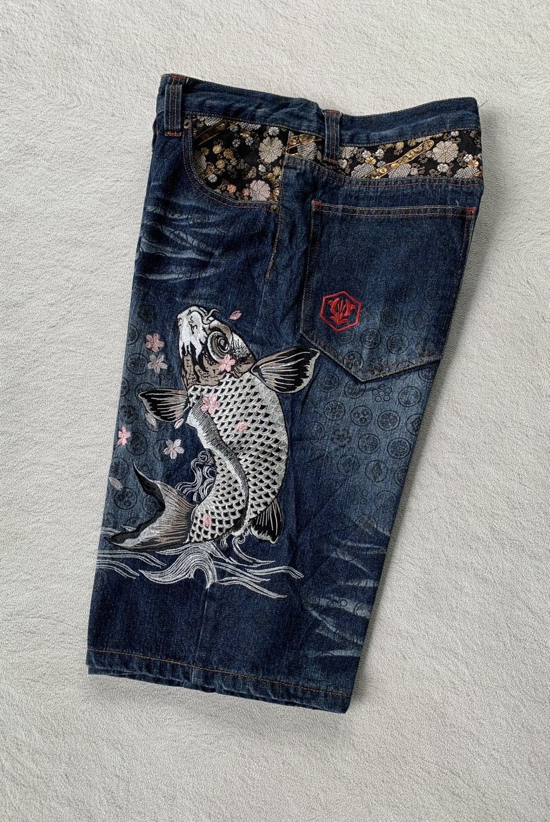 Karakuri Tamashii The Japanese Tradition Embroidered Jorts Pants Size US 36 / EU 52 - 5 Thumbnail