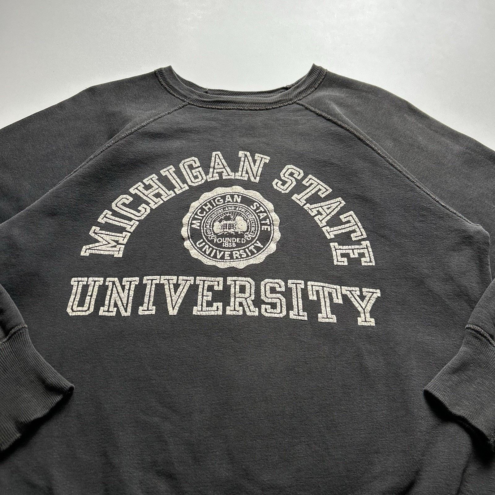 Vintage 50s Champion Running Man Sweatshirt Large Michigan