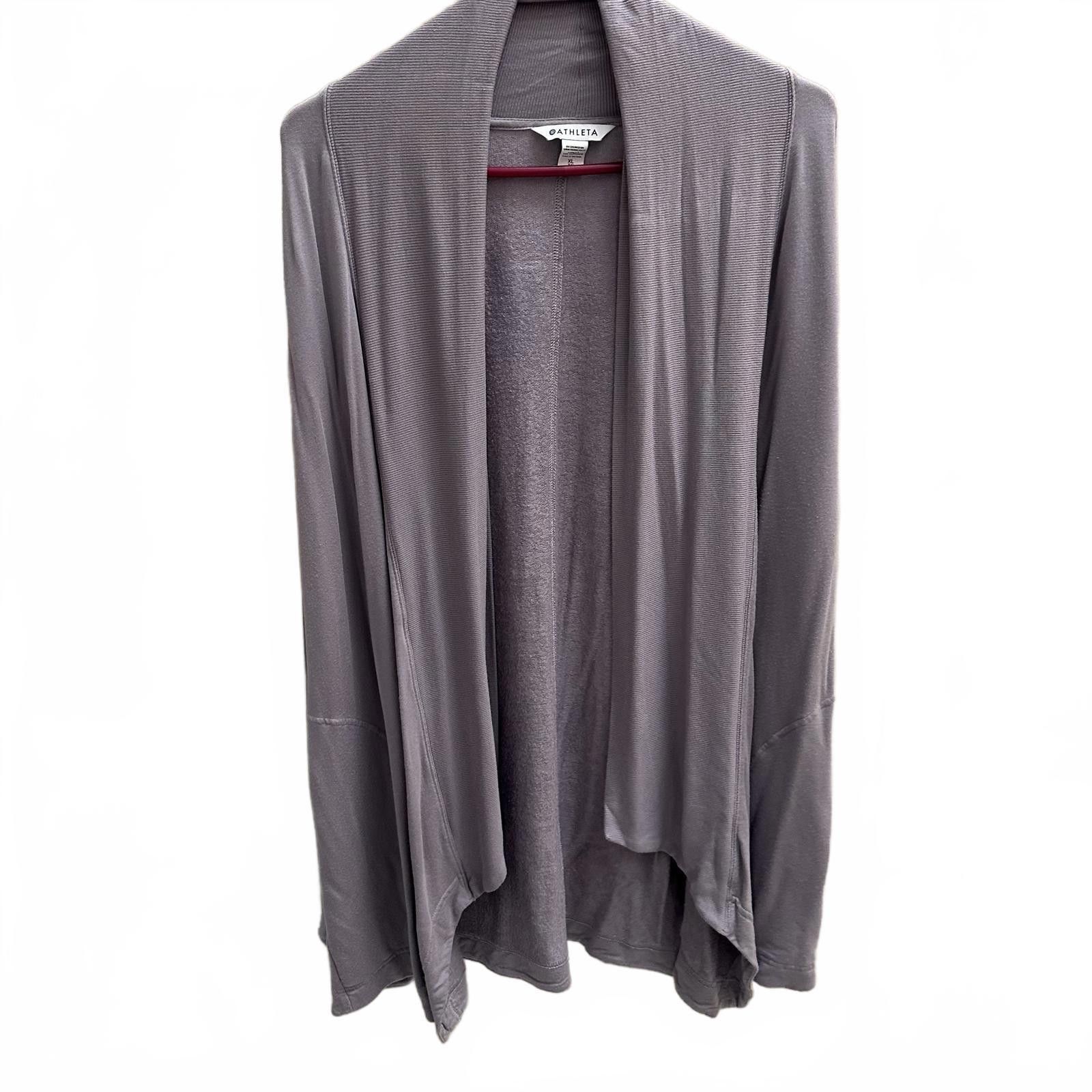 Designer Athleta Lightweight Gray Open Cardigan - XL Size XL / US 12-14 / IT 48-50 - 1 Thumbnail