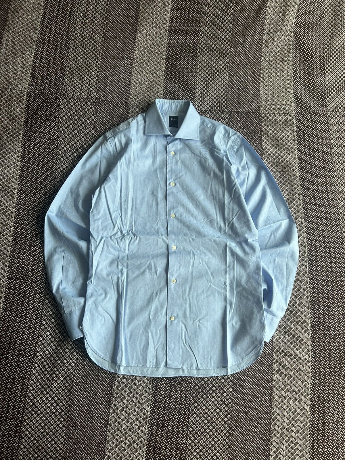 Boggi Boggi Milano Regular Fit Mens Blue Shirt Solid Style Size M Size US M / EU 48-50 / 2 - 1 Thumbnail