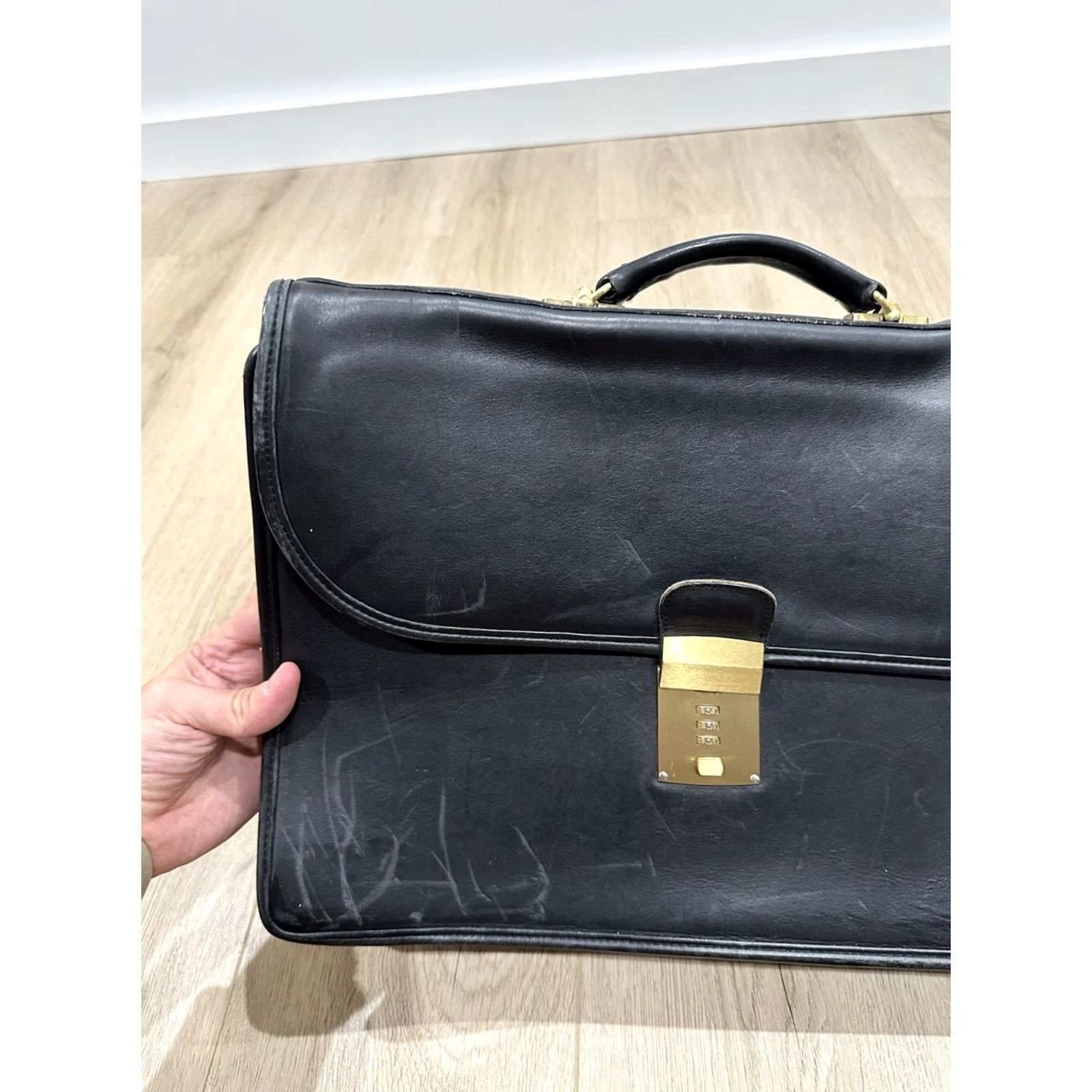 Coach VINTAGE Coach Briefcase 5353 Black Leather Men's 2Way Shoulder Bag Document Case Size ONE SIZE - 5 Thumbnail