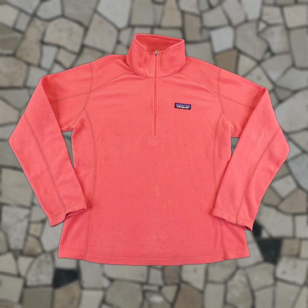 Patagonia Patagonia Sweater Womens Small Pink 1/4 Zip Fleece Pullover Outdoor Size S / US 4 / IT 40 - 1 Thumbnail