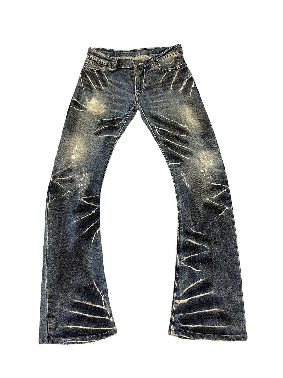 BUFFALO BOBS Flare Jeans Johnny Wolf Curv Leg Distress Low Rise Slim 8🟦1 Size US 30 / EU 46 - 2 Thumbnail