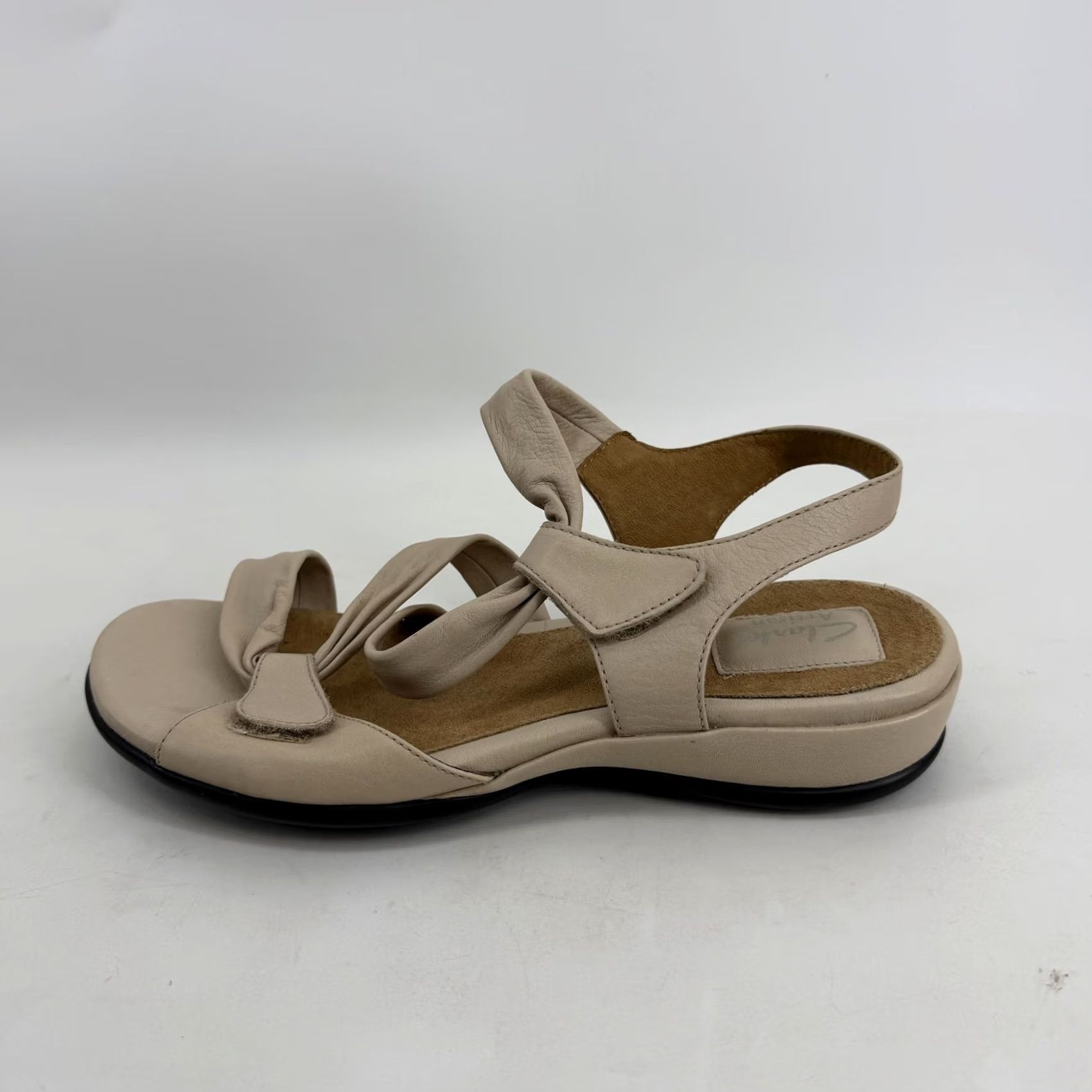 Clarks Clarks Artisan Sandals Womens Size 10W Beige Slingback Knot Wedge Comfort 87201 Size US 10 / IT 40 - 5 Thumbnail