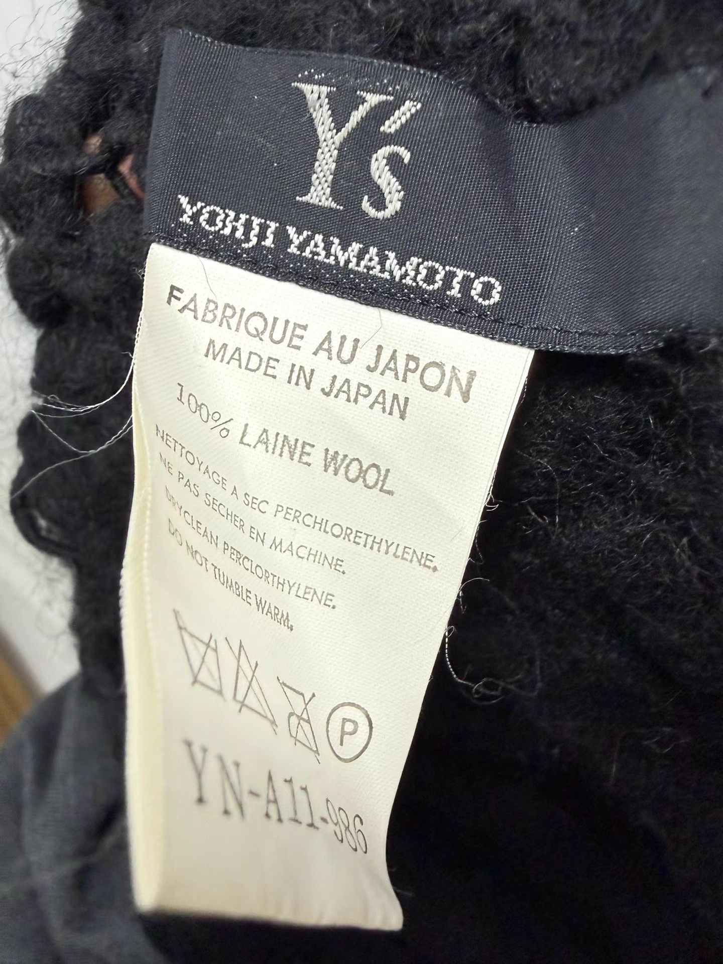 Yohji Yamamoto Yohji Yamamoto Heavy Wool Chunky Knit Dark Scarf K20 Size ONE SIZE - 5 Thumbnail