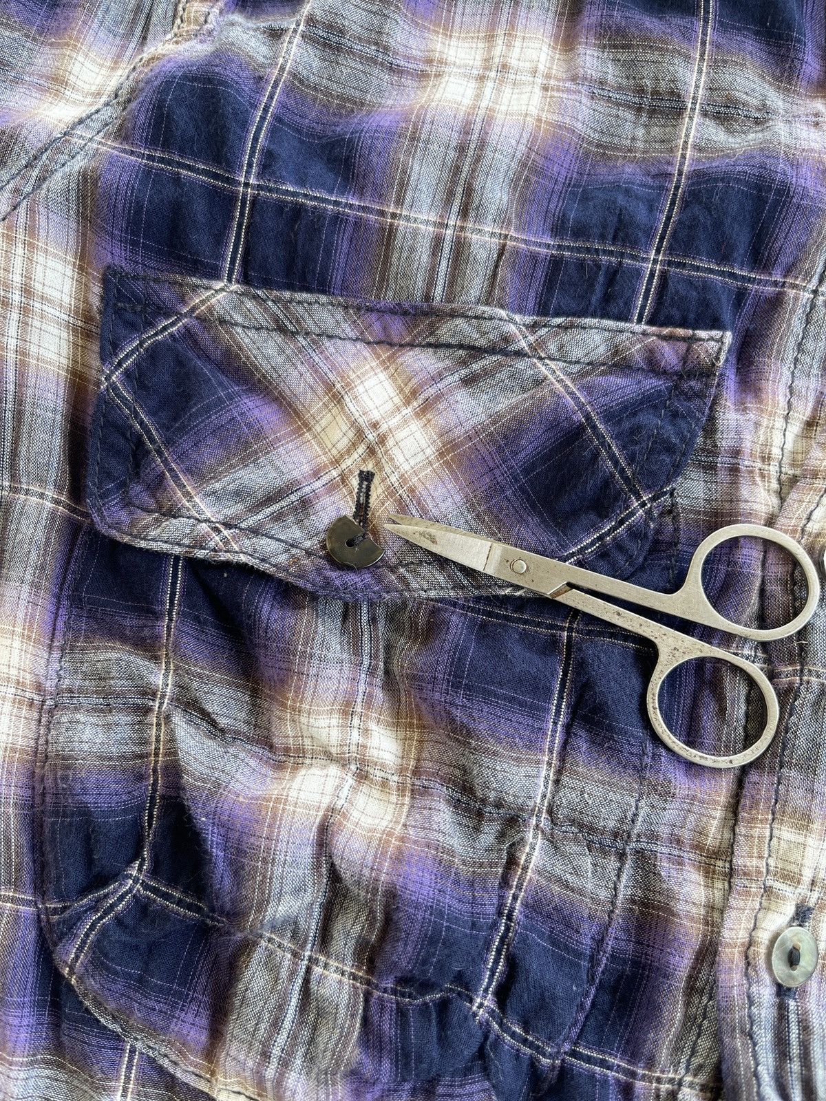 Le Grande Bleu (L.G.B.) Le Grande Bleu Rockabilly Shadow Fringes Flannel Shirt Size US S / EU 44-46 / 1 - 13 Thumbnail