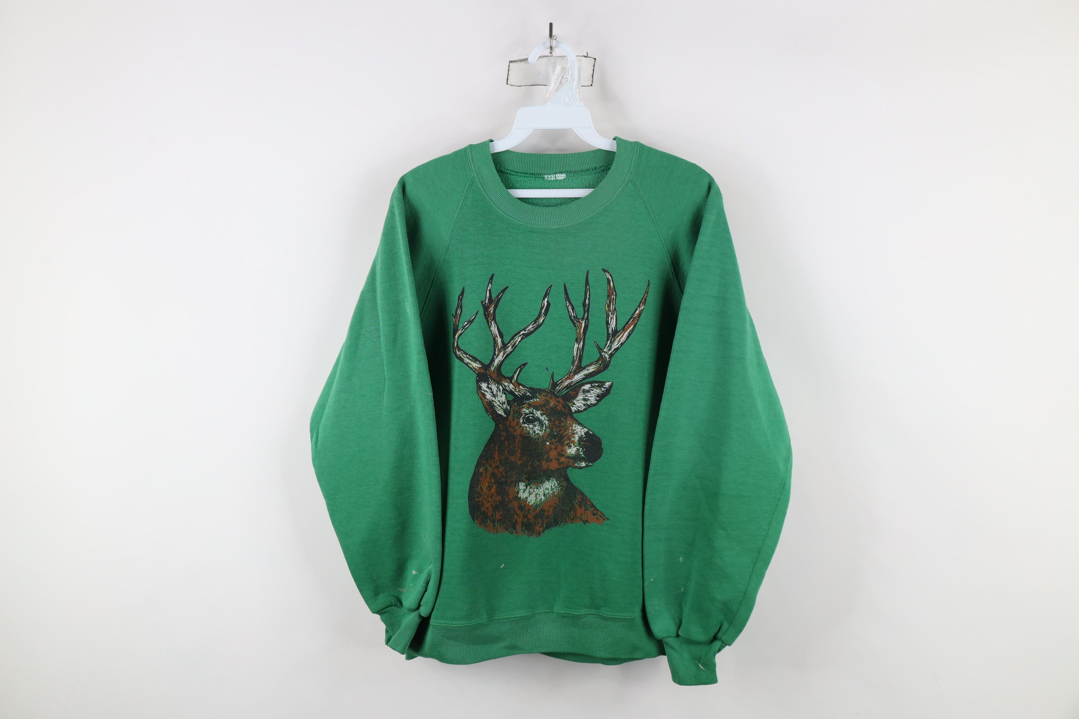Vintage Vintage 80s 90s Streetwear Deer Buck Crewneck Sweatshirt USA Size US S / EU 44-46 / 1 - 1 Thumbnail